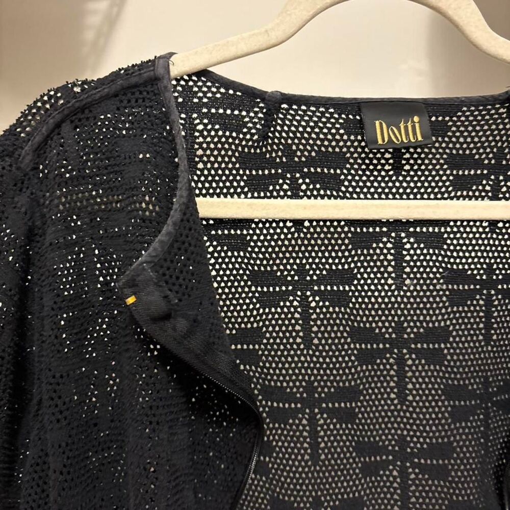 Dotti Women's black mesh dragonfly Cover-up top - Picture 3 of 7
